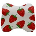 Seamless Pattern Fresh Strawberry Velour Head Support Cushion View1