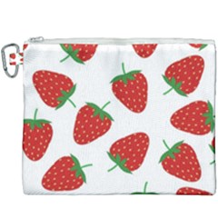 Seamless Pattern Fresh Strawberry Canvas Cosmetic Bag (xxxl)