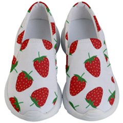 Seamless Pattern Fresh Strawberry Kids Lightweight Slip Ons by Wegoenart