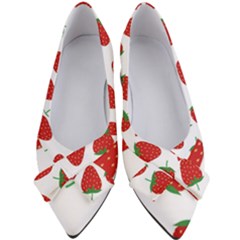 Seamless Pattern Fresh Strawberry Women s Bow Heels