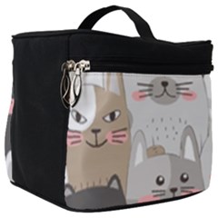 Cute Cats Seamless Pattern Make Up Travel Bag (big) by Wegoenart