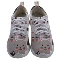 Cute Cats Seamless Pattern Mens Athletic Shoes by Wegoenart