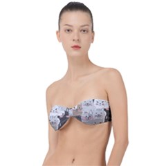 Cute Cats Seamless Pattern Classic Bandeau Bikini Top  by Wegoenart