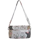 Cute Cats Seamless Pattern Removable Strap Clutch Bag View2