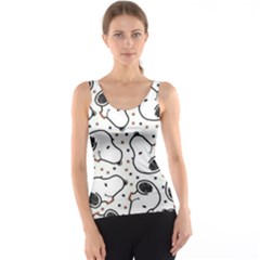 Dog Pattern Tank Top by Wegoenart