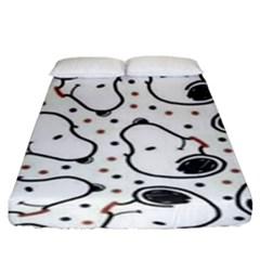 Dog Pattern Fitted Sheet (king Size) by Wegoenart