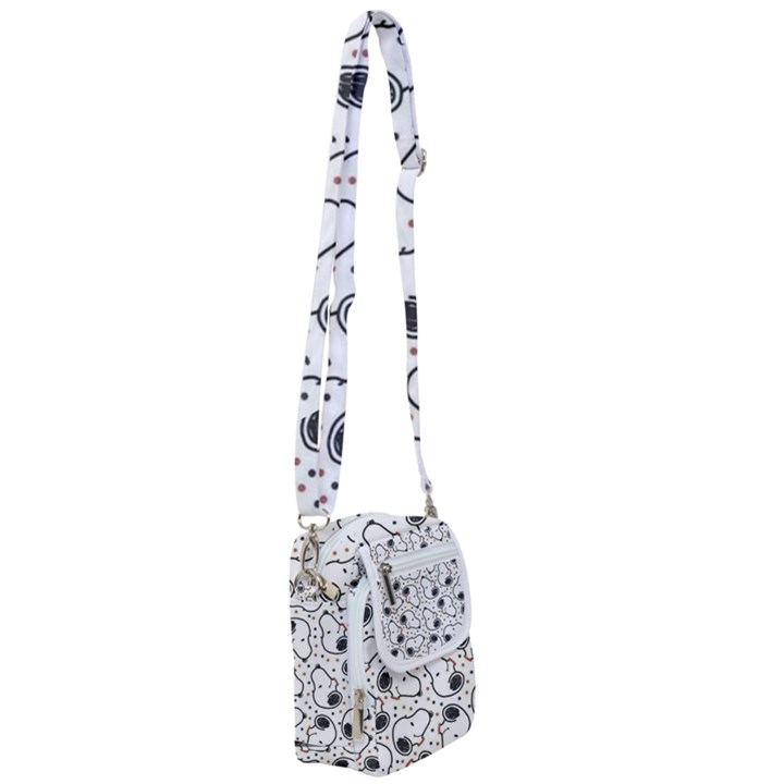 Dog Pattern Shoulder Strap Belt Bag