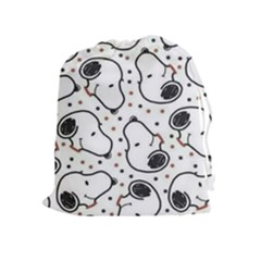 Dog Pattern Drawstring Pouch (xl) by Wegoenart