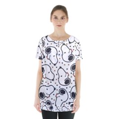 Dog Pattern Skirt Hem Sports Top by Wegoenart