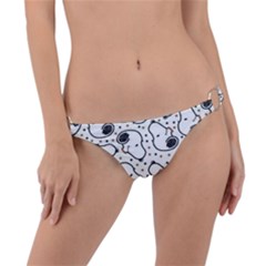 Dog Pattern Ring Detail Bikini Bottom