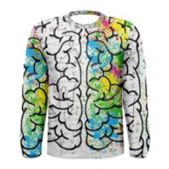 Brain Mind Psychology Idea Drawing Men s Long Sleeve Tee by Wegoenart