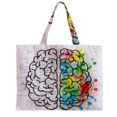 Brain Mind Psychology Idea Drawing Zipper Mini Tote Bag by Wegoenart