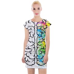 Brain Mind Psychology Idea Drawing Cap Sleeve Bodycon Dress