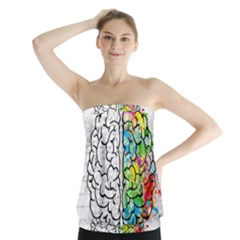 Brain Mind Psychology Idea Drawing Strapless Top by Wegoenart