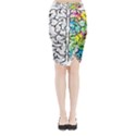 Brain Mind Psychology Idea Drawing Midi Wrap Pencil Skirt View1