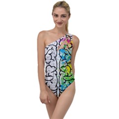 Brain Mind Psychology Idea Drawing To One Side Swimsuit by Wegoenart