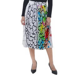 Brain Mind Psychology Idea Drawing Classic Velour Midi Skirt  by Wegoenart