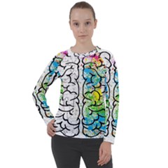 Brain Mind Psychology Idea Drawing Women s Long Sleeve Raglan Tee