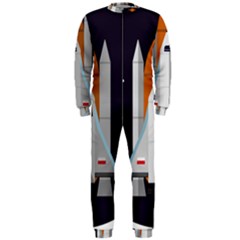 Rocket Space Universe Spaceship Onepiece Jumpsuit (men)  by Wegoenart