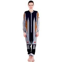 Rocket Space Universe Spaceship Onepiece Jumpsuit (ladies)  by Wegoenart