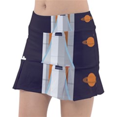 Rocket Space Universe Spaceship Tennis Skorts by Wegoenart