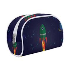 Rocket Halftone Astrology Astronaut Makeup Case (small)