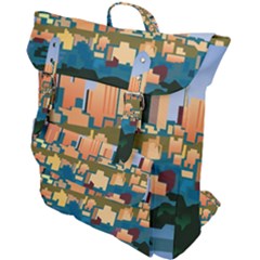 City Buildings Urban Dawn Buckle Up Backpack by Wegoenart