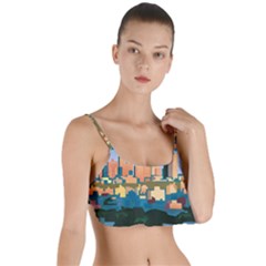 City Buildings Urban Dawn Layered Top Bikini Top  by Wegoenart