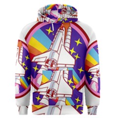 Pink Rainbow Rocket Men s Core Hoodie by Wegoenart