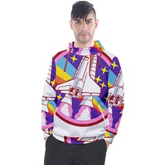 Pink Rainbow Rocket Men s Pullover Hoodie by Wegoenart