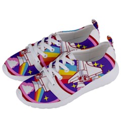 Pink Rainbow Rocket Women s Lightweight Sports Shoes