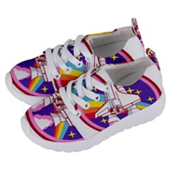 Pink Rainbow Rocket Kids  Lightweight Sports Shoes by Wegoenart