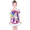 Pink Rainbow Rocket Kids  Simple Cotton Dress View1