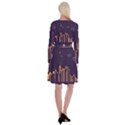 Skyscraper Town Urban Towers Long Sleeve Velvet Front Wrap Dress View2