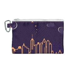 Skyscraper Town Urban Towers Canvas Cosmetic Bag (medium)