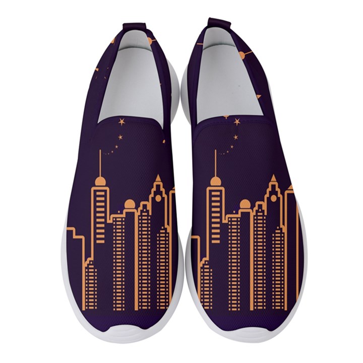 Skyscraper Town Urban Towers Women s Slip On Sneakers