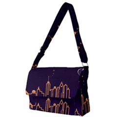 Skyscraper Town Urban Towers Full Print Messenger Bag (l)