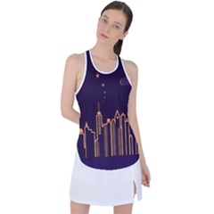 Skyscraper Town Urban Towers Racer Back Mesh Tank Top