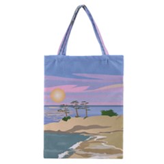 Vacation Island Sunset Sunrise Classic Tote Bag by Wegoenart