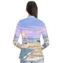 Vacation Island Sunset Sunrise Drape Collar Cardigan View2