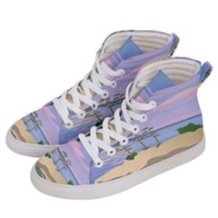 Vacation Island Sunset Sunrise Women s Hi-top Skate Sneakers by Wegoenart