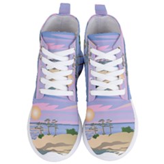 Vacation Island Sunset Sunrise Women s Lightweight High Top Sneakers by Wegoenart