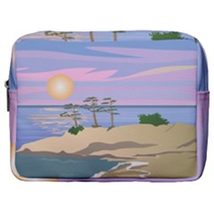 Vacation Island Sunset Sunrise Make Up Pouch (large)