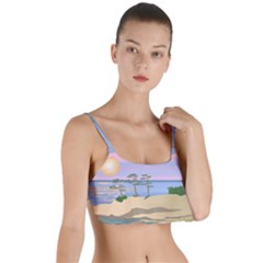 Vacation Island Sunset Sunrise Layered Top Bikini Top 