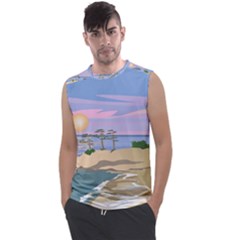 Vacation Island Sunset Sunrise Men s Regular Tank Top