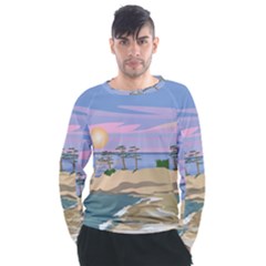 Vacation Island Sunset Sunrise Men s Long Sleeve Raglan Tee