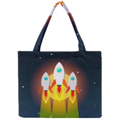 Rocket Take Off Missiles Cosmos Mini Tote Bag by Wegoenart