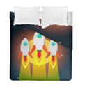 Rocket Take Off Missiles Cosmos Duvet Cover Double Side (Full/ Double Size) View1