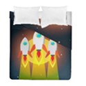 Rocket Take Off Missiles Cosmos Duvet Cover Double Side (Full/ Double Size) View2