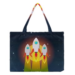 Rocket Take Off Missiles Cosmos Medium Tote Bag